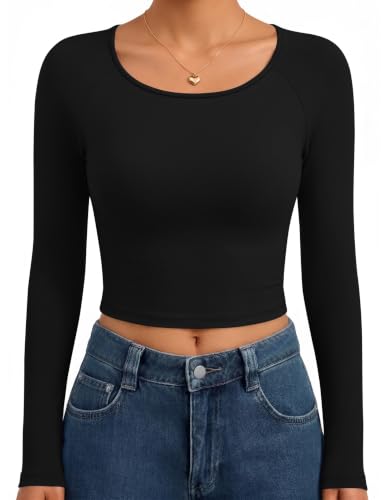 28% Off Ekouaer Women's Long Sleeve Crop Top - Image 2