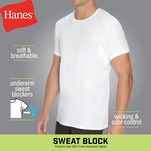 23% Off Hanes Men's Sweat Block Undershirt 3-Pack - Image 6