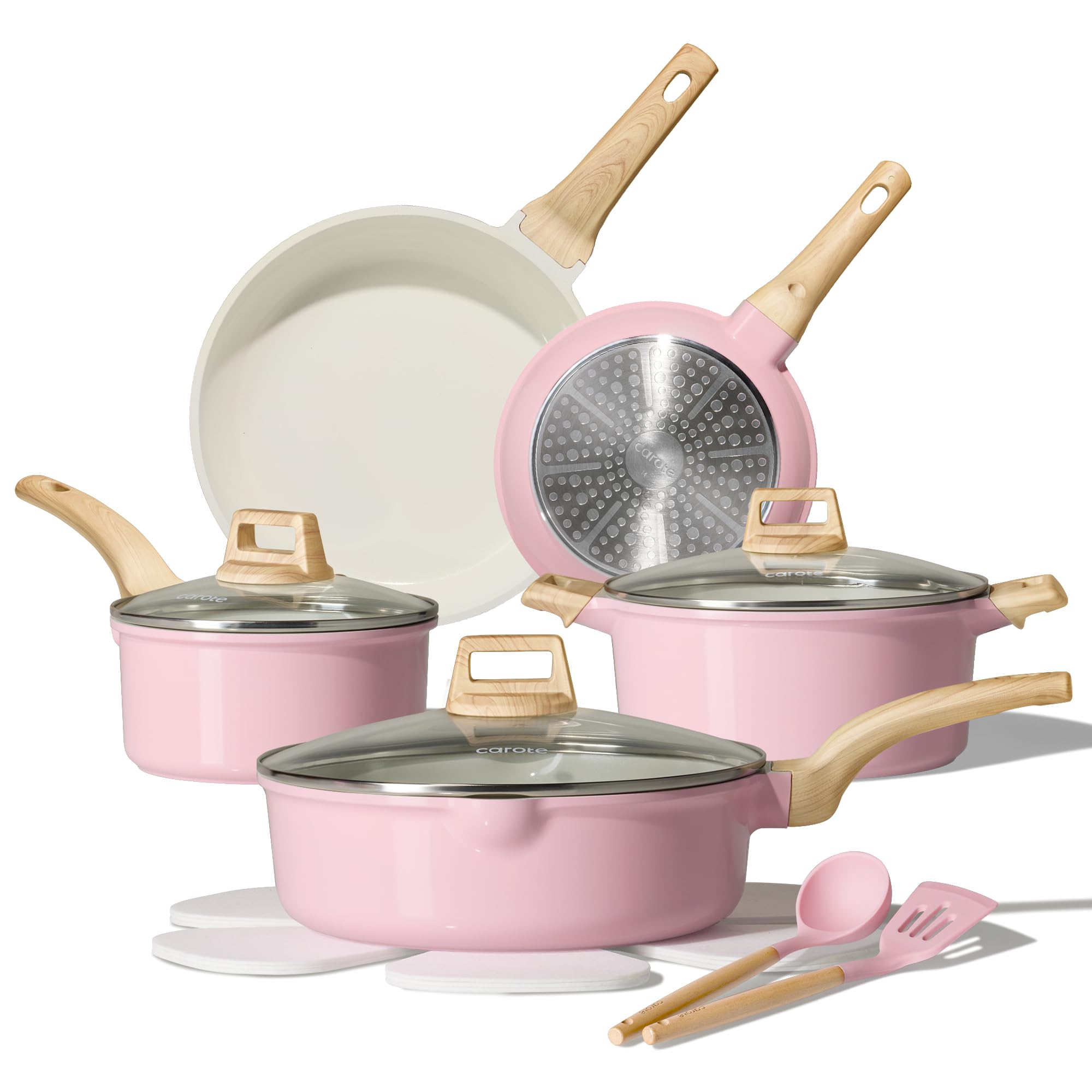 43% Off CAROTE 14-Piece Ceramic Cookware Set