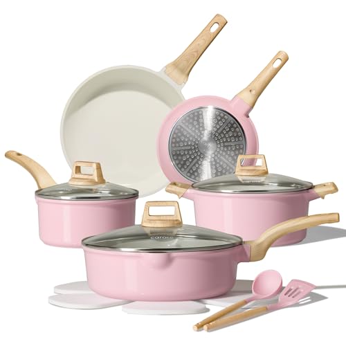 43% Off CAROTE 14-Piece Ceramic Cookware Set - Image 2