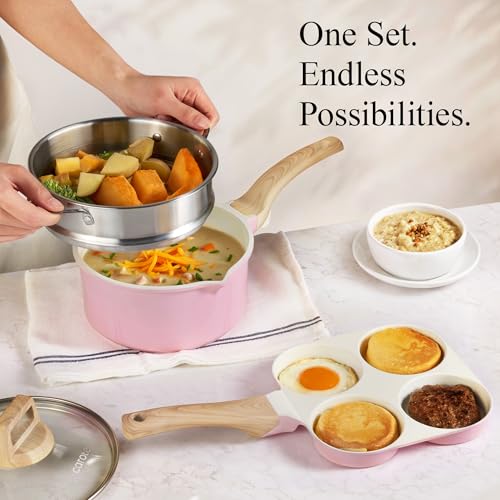 43% Off CAROTE 14-Piece Ceramic Cookware Set - Image 8