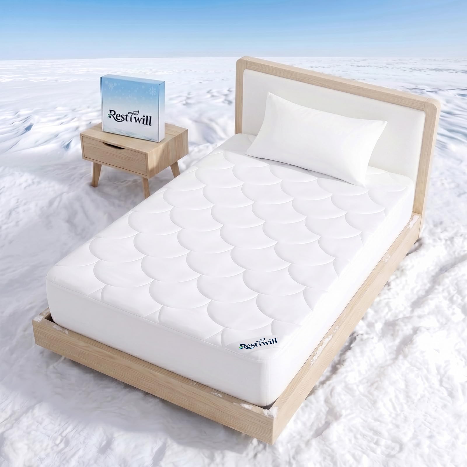 Save 50%! RestTwill Cooling Mattress Pad for Hot Sleepers