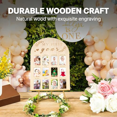 Capture Baby's First Year with This Natural Wood Photo Board at a Discount - Image 5