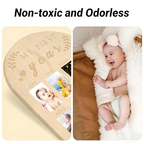 Capture Baby's First Year with This Natural Wood Photo Board at a Discount - Image 7