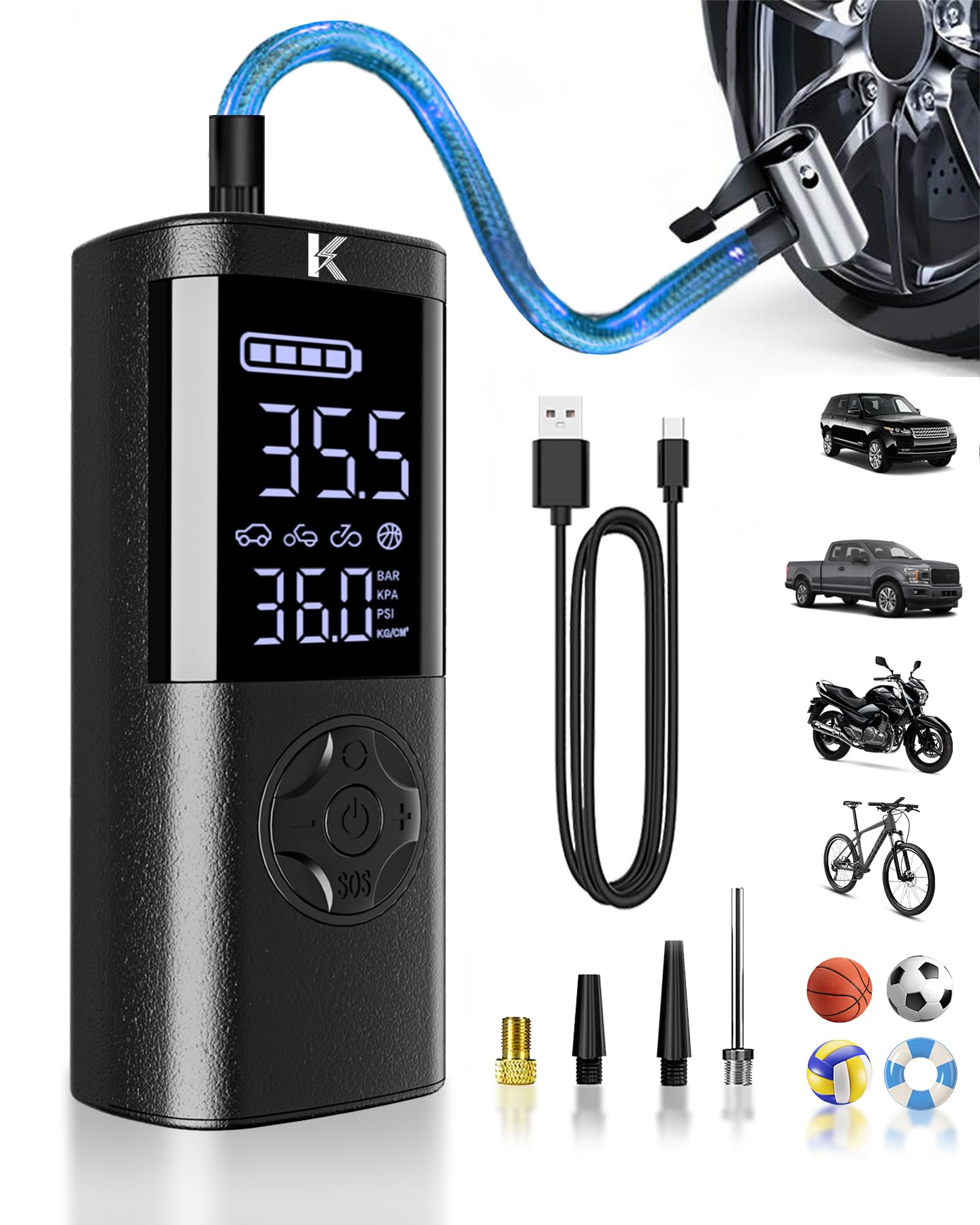 50% Off KASPARMP Cordless Tire Inflator 150 PSI