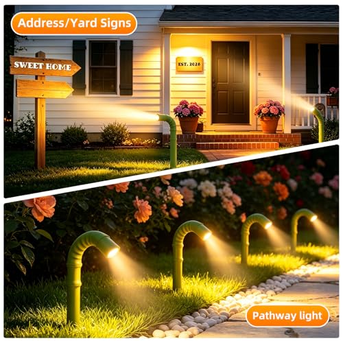 33% Off 4-Pack Solar Garden Path Lights – Warm LED - Image 6