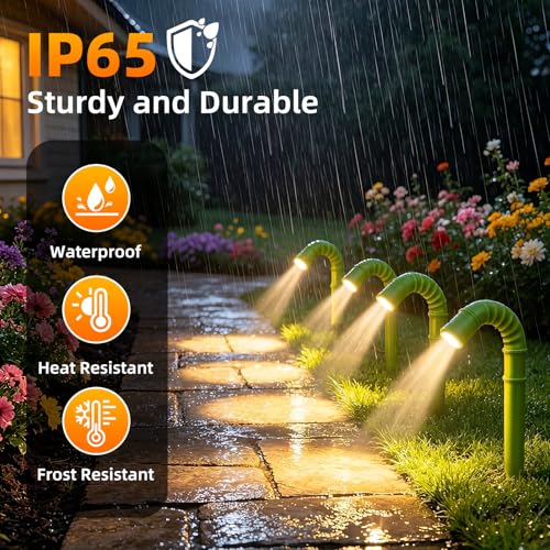 33% Off 4-Pack Solar Garden Path Lights – Warm LED - Image 7