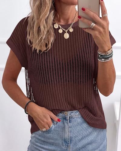 53% Off KIRUNDO Crochet Mesh Tops for Women | Code WHRRRE2Q - Image 3