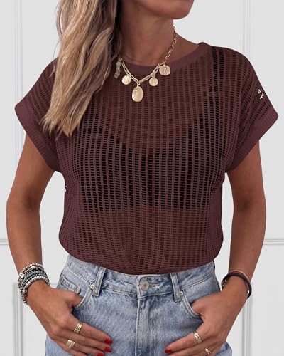 53% Off KIRUNDO Crochet Mesh Tops for Women | Code WHRRRE2Q - Image 5