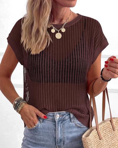 53% Off KIRUNDO Crochet Mesh Tops for Women | Code WHRRRE2Q - Image 6