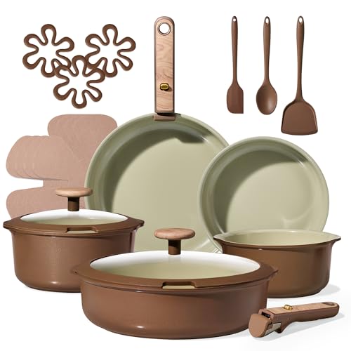 50% Off CAROTE 19-Piece Ceramic Cookware Set - Image 2