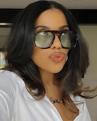 50% Off Oversized Retro Square Aviator Sunglasses for Women Men - Image 4