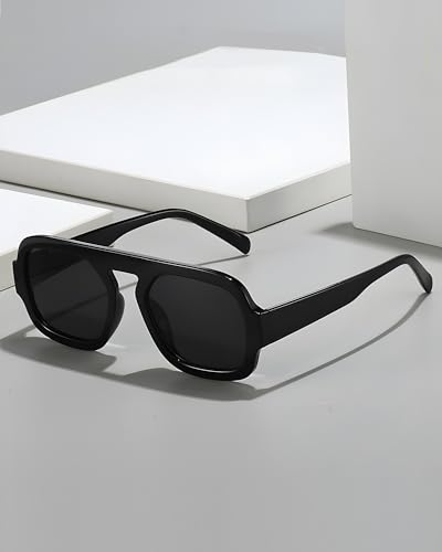 50% Off Oversized Retro Square Aviator Sunglasses for Women Men - Image 7