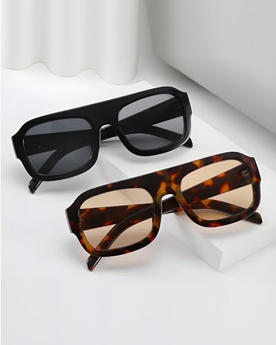 50% Off Oversized Retro Square Aviator Sunglasses for Women Men - Image 8
