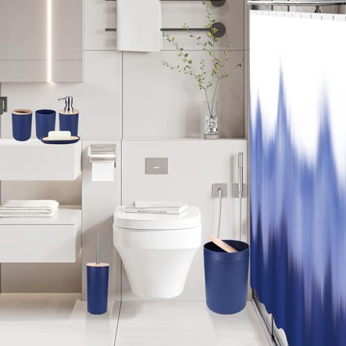 50% Off iMucci 10-Piece Navy Blue Bathroom Accessories Set - Image 6