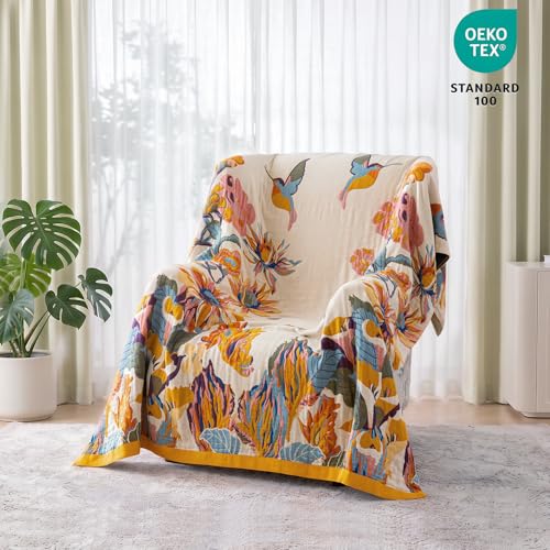 35% Off MSGKV Boho Cotton Throw Blanket for Couch - Image 3