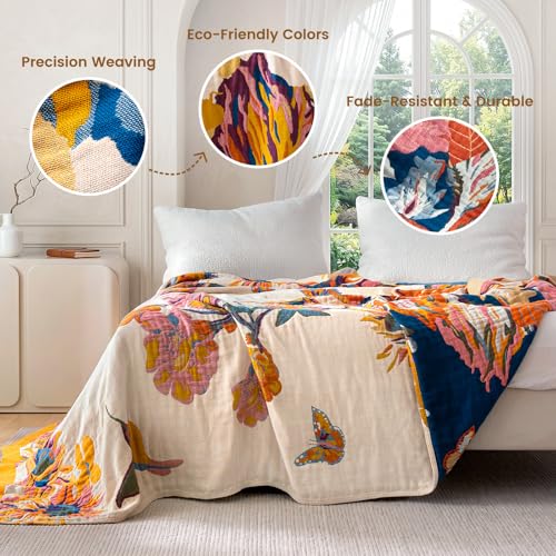 35% Off MSGKV Boho Cotton Throw Blanket for Couch - Image 5