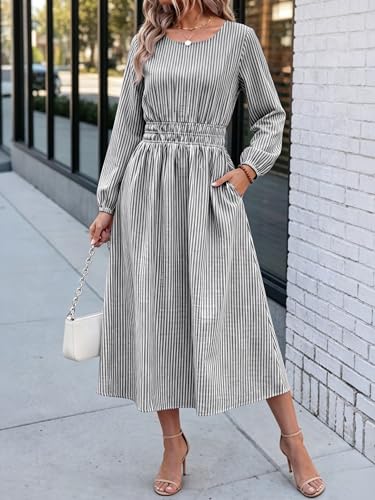 30% Off ANRABESS Striped Midi Dress – Code WAUPRTAJ - Image 3
