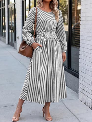 30% Off ANRABESS Striped Midi Dress – Code WAUPRTAJ - Image 4