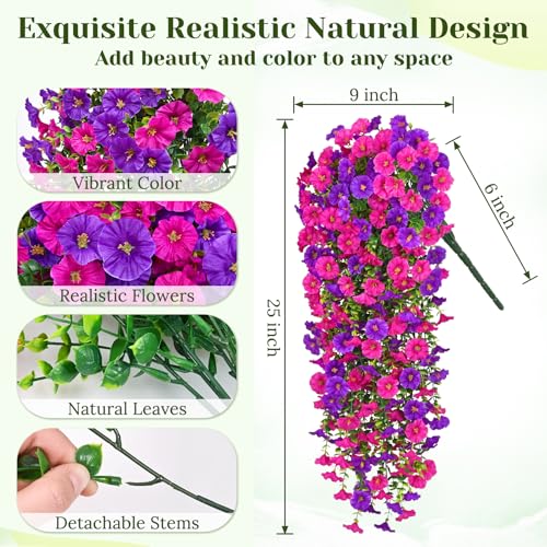 39% Off Dolicer 4-Pack Artificial Hanging Flowers - Image 5