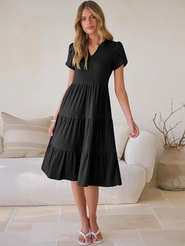 50% Off ANRABESS Women's Boho Sundress – V Neck Midi - Image 4