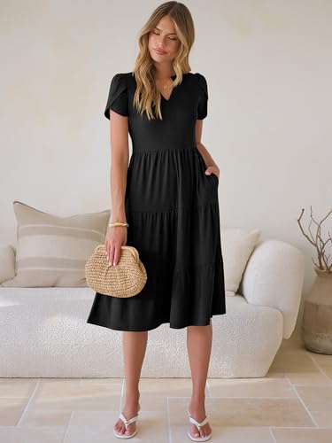 50% Off ANRABESS Women's Boho Sundress – V Neck Midi - Image 7