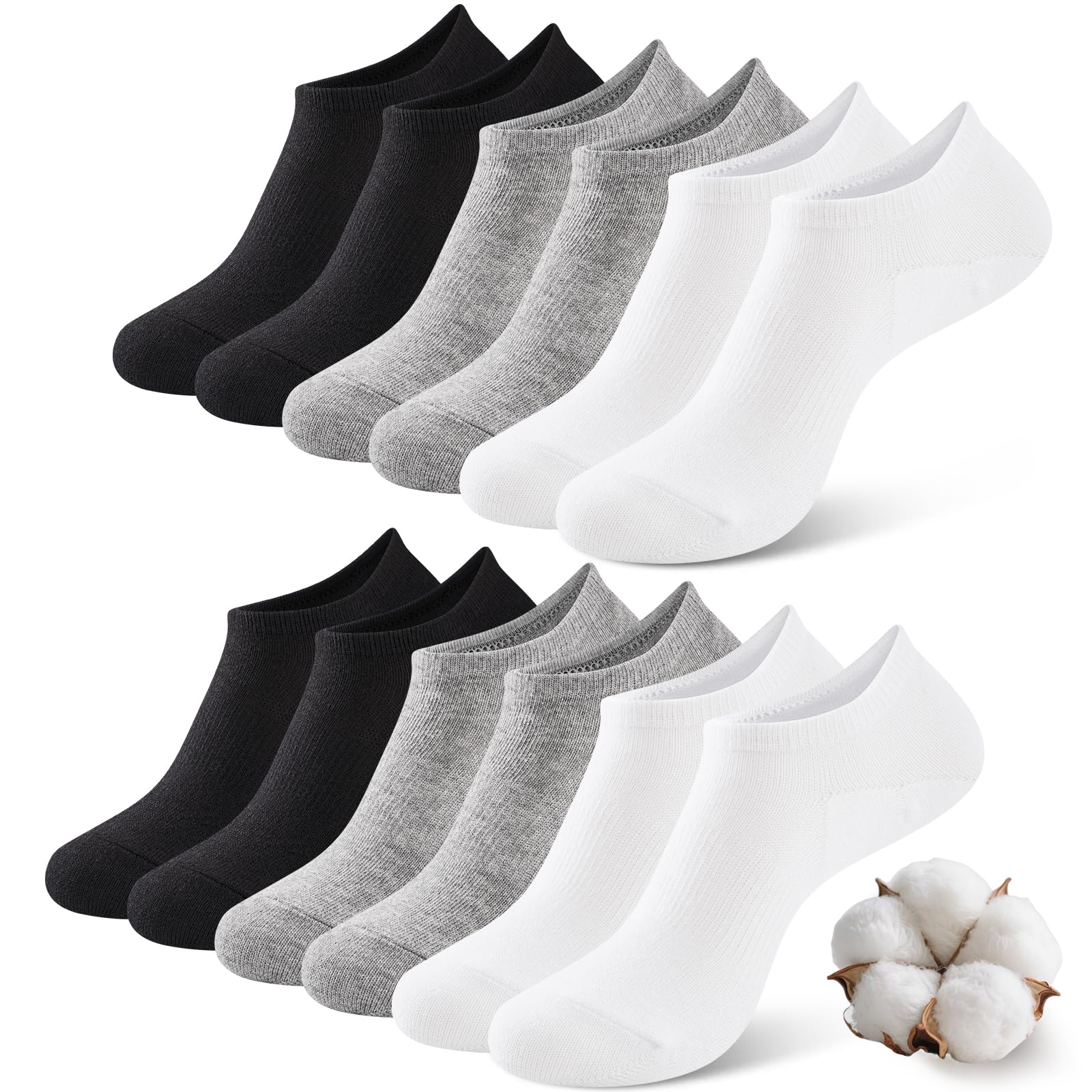 68% Off SukModen No Show Socks, 6 Pairs Gift Box