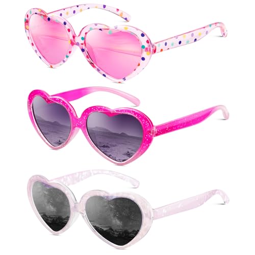 10% Off QALLY Kids Polarized Heart Sunglasses 3-Pack - Image 2