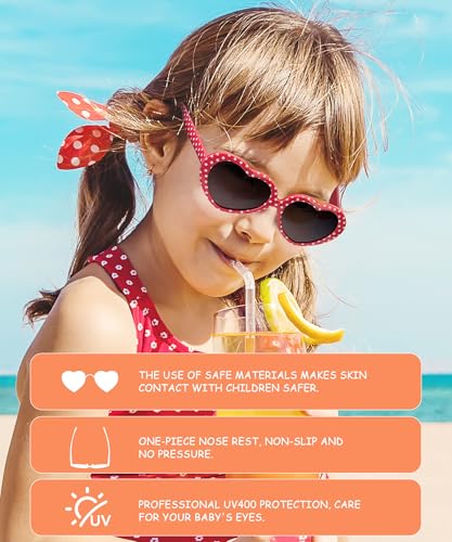 10% Off QALLY Kids Polarized Heart Sunglasses 3-Pack - Image 3