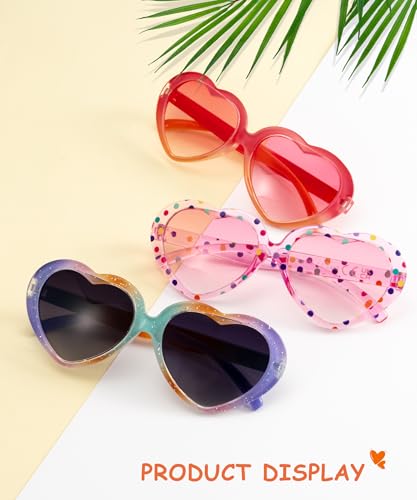 10% Off QALLY Kids Polarized Heart Sunglasses 3-Pack - Image 6