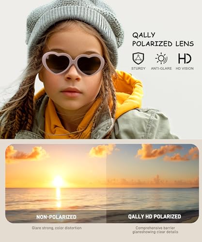 10% Off QALLY Kids Polarized Heart Sunglasses 3-Pack - Image 7