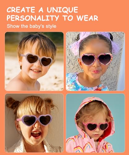 10% Off QALLY Kids Polarized Heart Sunglasses 3-Pack - Image 8