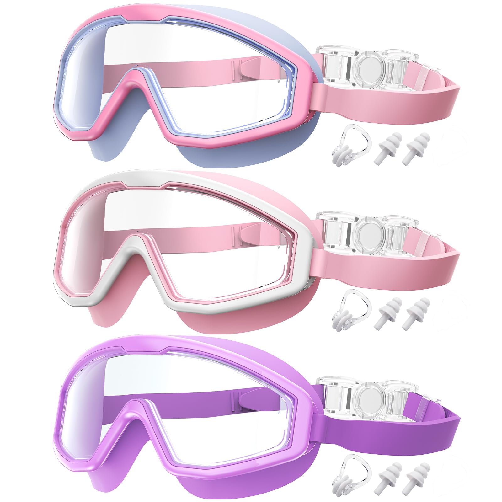 Save 50%: Kids Swim Goggles 3-Pack with Code W7A73XYM