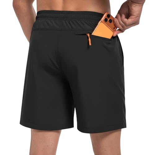 Men's 7" Athletic Shorts with Zipper Pockets - Code 8YHTE7CH - Image 3