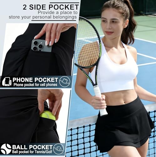 10% Off Womens Tennis Skirt with Shorts & Pockets - Image 3