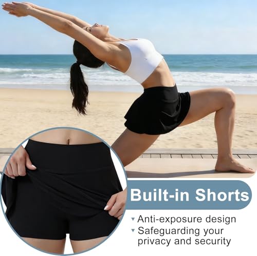 10% Off Womens Tennis Skirt with Shorts & Pockets - Image 5