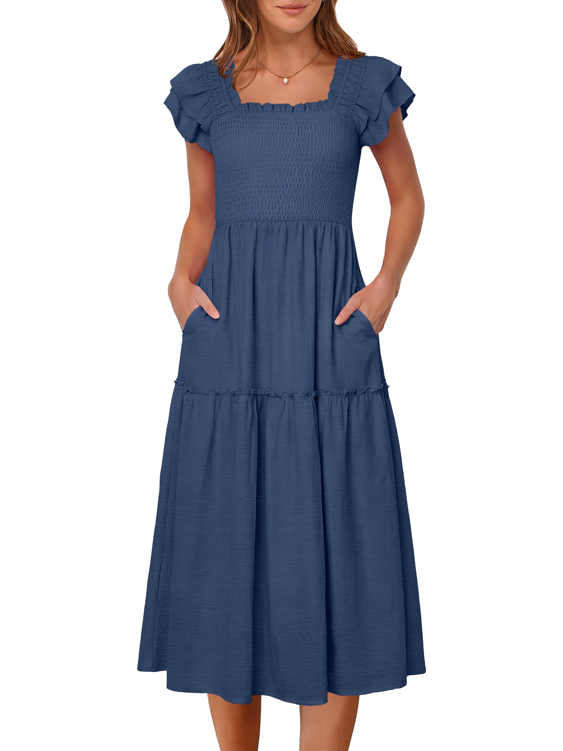 33% Off Caracilia Women's Smocked Maxi Sundress
