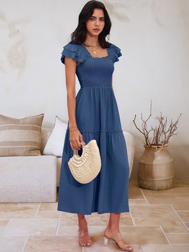 33% Off Caracilia Women's Smocked Maxi Sundress - Image 7