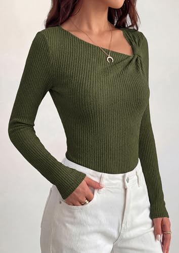 Save 60% on PRETTYGARDEN Asymmetrical Long Sleeve Tops - Image 4