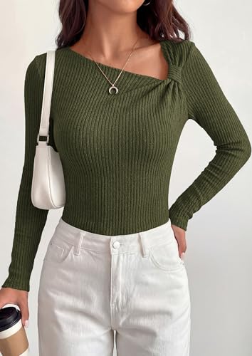 Save 60% on PRETTYGARDEN Asymmetrical Long Sleeve Tops - Image 6