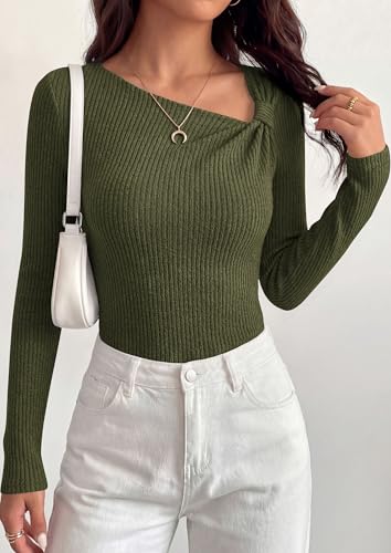 Save 60% on PRETTYGARDEN Asymmetrical Long Sleeve Tops - Image 7