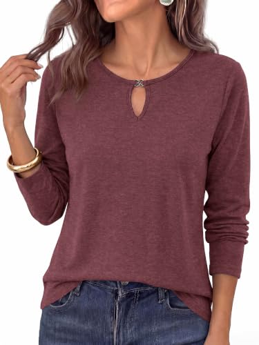 35% Off KIRUNDO Long Sleeve Keyhole Neck Tees for Women - Image 4