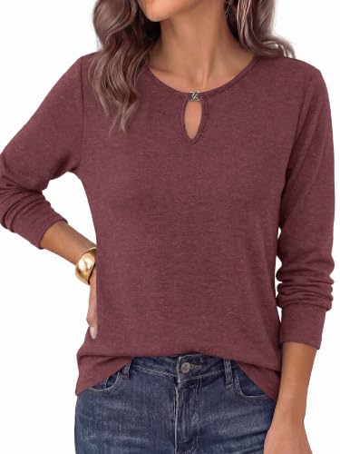 35% Off KIRUNDO Long Sleeve Keyhole Neck Tees for Women - Image 5