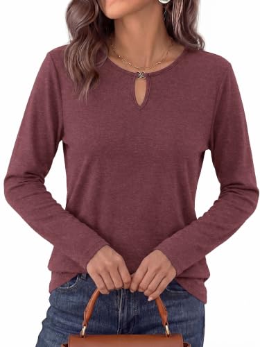 35% Off KIRUNDO Long Sleeve Keyhole Neck Tees for Women - Image 7