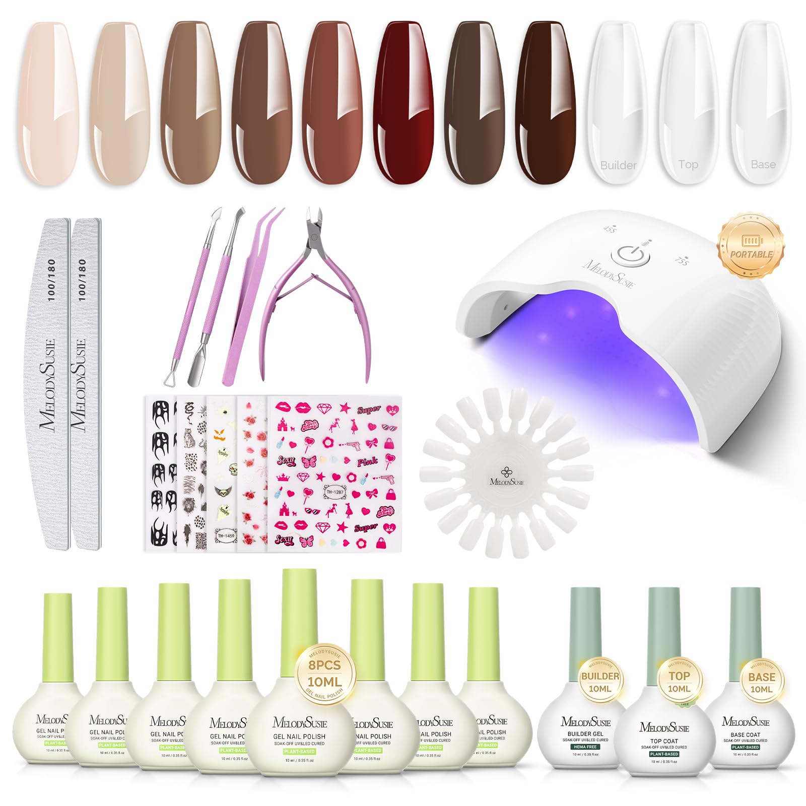 57% Off MelodySusie Gel Nail Kit with UV Lamp & Polish