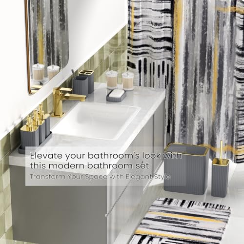 50% Off 26PC Grey Bathroom Accessory Set for a Stylish Upgrade - Image 3