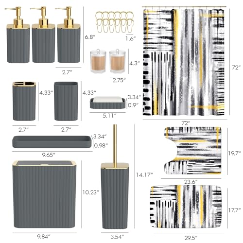 50% Off 26PC Grey Bathroom Accessory Set for a Stylish Upgrade - Image 4