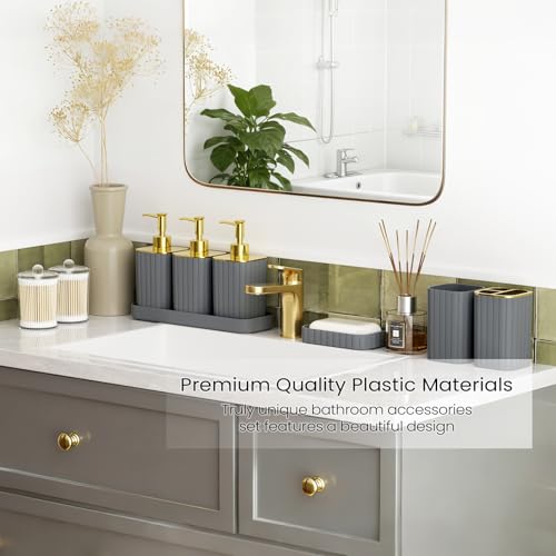 50% Off 26PC Grey Bathroom Accessory Set for a Stylish Upgrade - Image 5