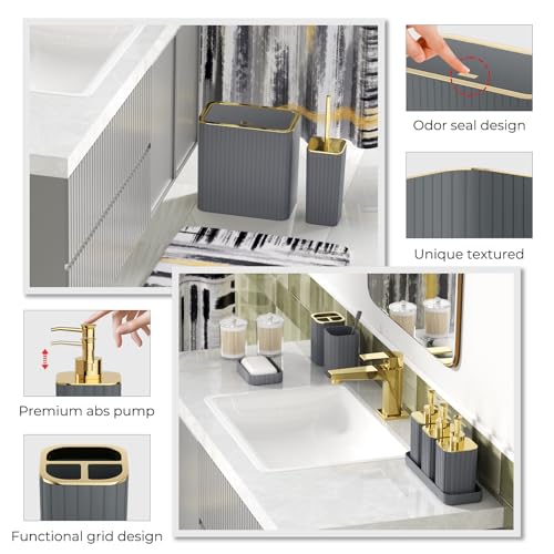 50% Off 26PC Grey Bathroom Accessory Set for a Stylish Upgrade - Image 7