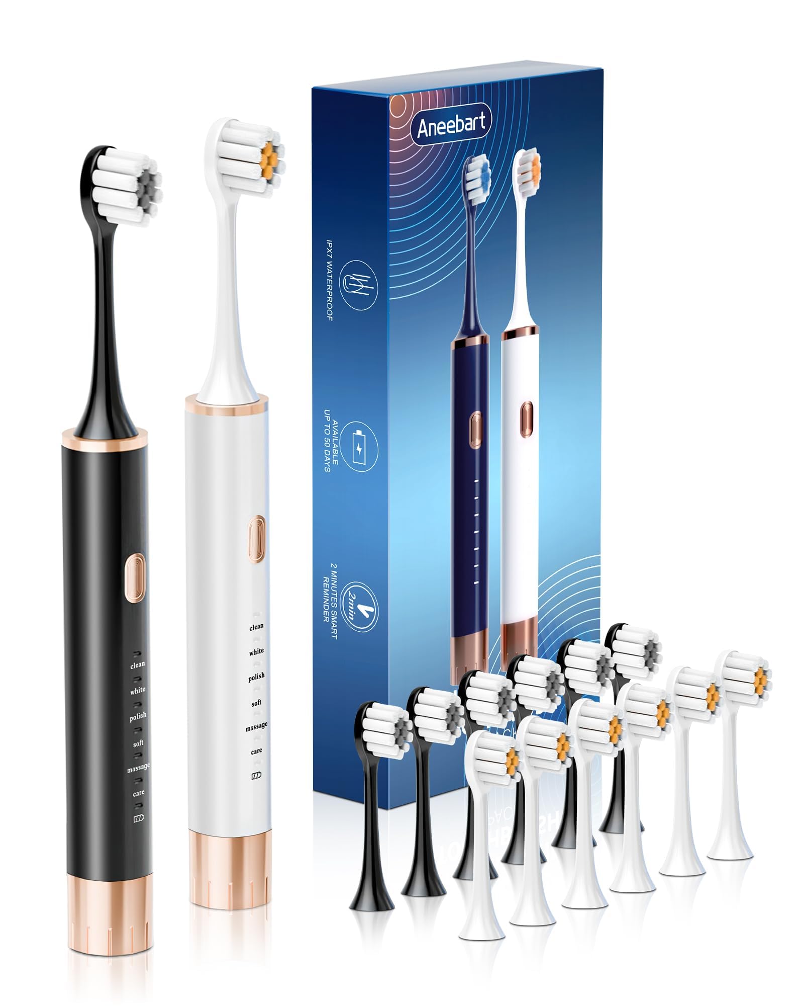 29% Off Aneebart Sonic Electric Toothbrush 2-Pack with Code